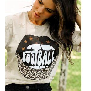 Kiss My... Football Lips Short Sleeve Tee